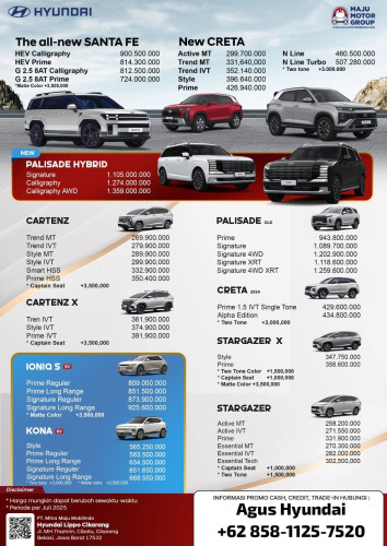 Promo Pricelist Harga Hyundai cibubur Terbaru 2025